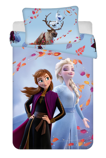 Obrázok z Disney povlečení do postýlky Frozen 2 "Blue leaves" baby 100x135, 40x60 cm