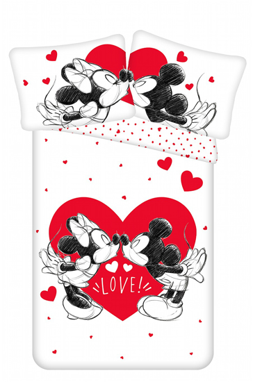 Obrázok z Povlečení Mickey and Minnie "Love 05" 140x200, 70x90 cm