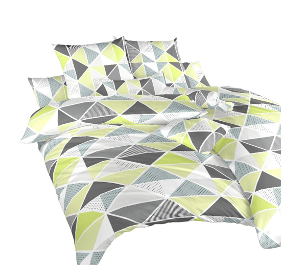 Obrázok z Povlečení bavlna Pyramidy kiwi 240x200, 2x 70x90 cm