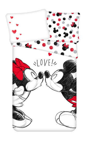 Obrázok z Povlečení Mickey and Minnie "Love 04" 140x200, 70x90 cm