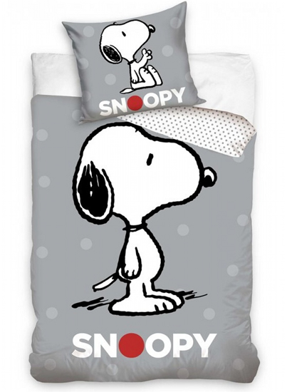 Obrázok z Povlečení Snoopy Grey 140x200, 70x90 cm