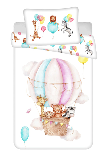 Obrázok z Disney povlečení do postýlky Zvířátka Flying balloon baby 100x135, 40x60 cm