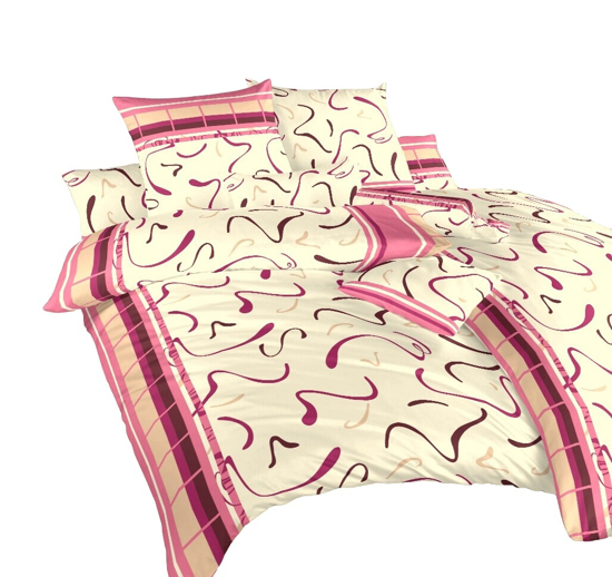 Obrázok z Povlečení krep Herta růžová 240x220, 2x70x90 cm